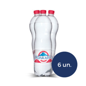 Água Mineral com Gás - 6 unidades - Garrafa 1,5 litro - Pedra Azul